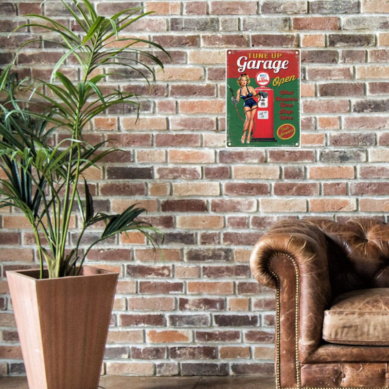Tune Up Garage - No Frame Memorabilia on Metal, 45cm H x 37.5cm W x 0.225cm D