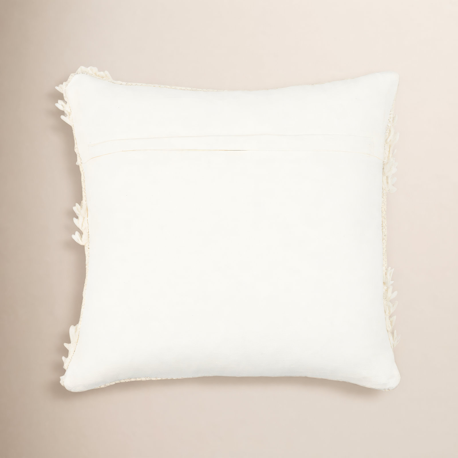 Emberly Ruffled Cotton Throw Pillow, Down, 18" x 18"