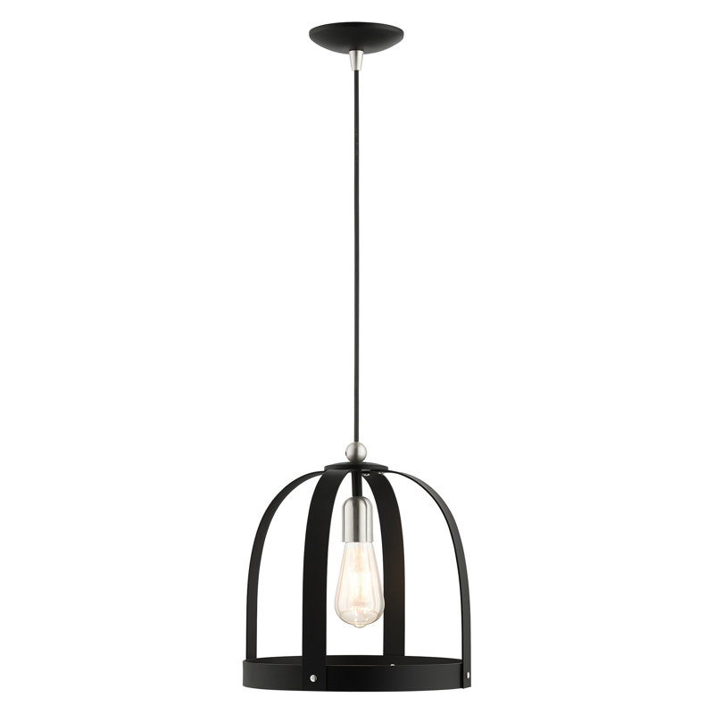 Luminaire suspendu géométrique à 1 lumière Feller, H 18 po x l 11,5 po x P 11,5 po