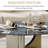 35" Modern Luxury Coffee Table, Black Faux Marble Table top, Stainless Steel Base