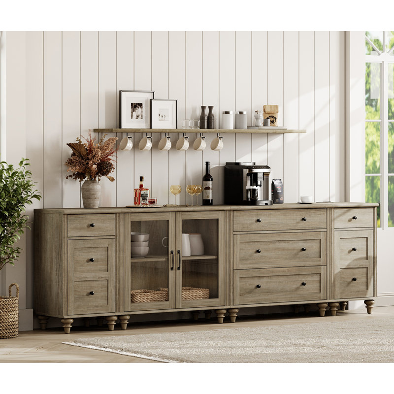Buffet 100,8 po Abinaash, Gris délavé