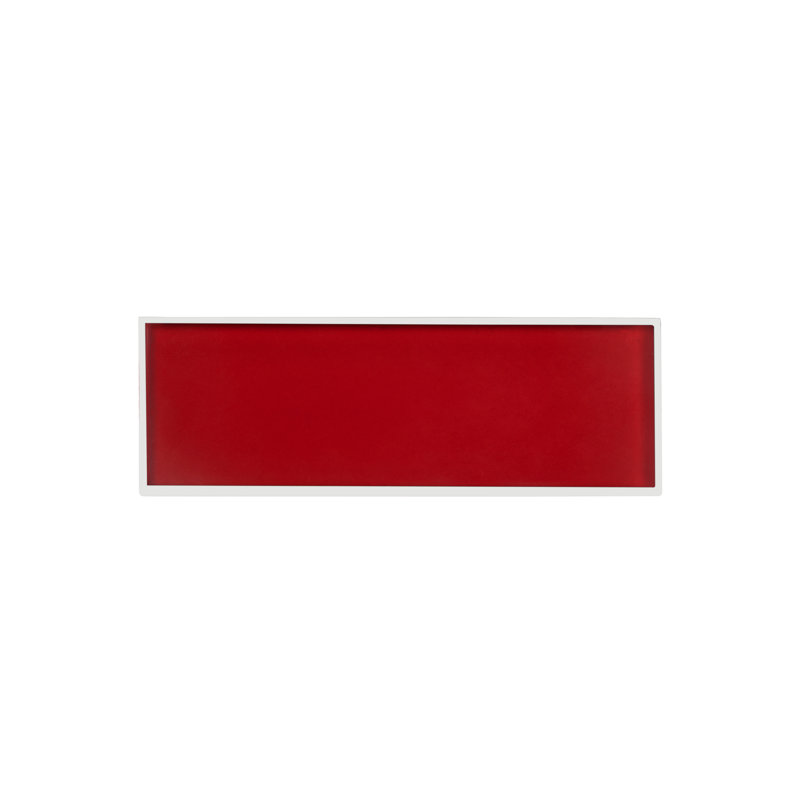 Artista 3" x 9" Glass Subway Tile, American Red