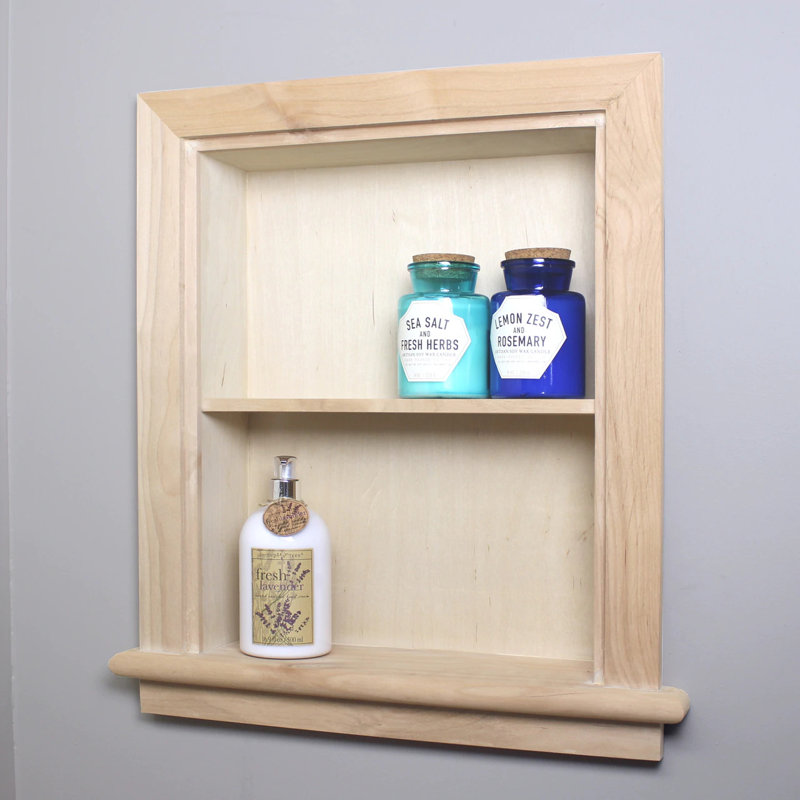 Aiden Recessed Wall Niche by Fox Hollow Furnishings, Unfinished Plain Back