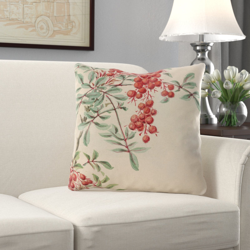 Coussin décoratif aquarelle , Microsuède, Intérieur