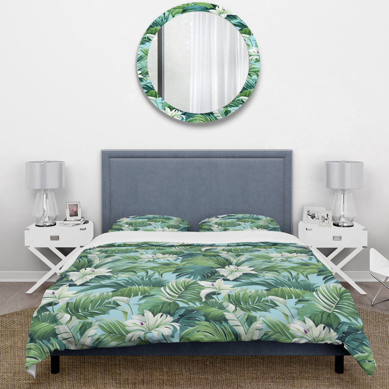 Literie Azure Breeze, Housse de couette pour très grand lit et 2 très