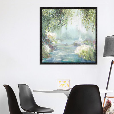 Sunny Forest Path by Allison Pearce - Painting on Canvas