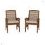 Chaises de patio à dossier à lattes avec coussins 2 pièces Modern-1455649902