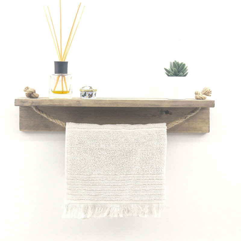 Colesen Handmade Rustic Wall Shelf, 19.7 x 3.9 x 3.5 inches | 100% Spruce Wood | Perfect for Home Decor & Storage | Elegant Solid Color Design, Sturdy & Stylish for Any Room