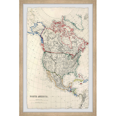 Vintage North America by Williston Forge - Single Picture Frame Print
