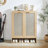 Rattan Shoe Cabinet With Doors, 6-Tier Shoe Storage Cabinet With Adjustable Shelves,Wooden Shoes Rack Shoe Storage Organizer For Entryway, Hallway, Closet, Living Room,Oak,31.5''W X 13.8''D X 41''H.-1955027743