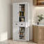 Armoire de rangement autoportante, armoire de cuisine avec tablettes réglables, armoire de salle de bain élégante