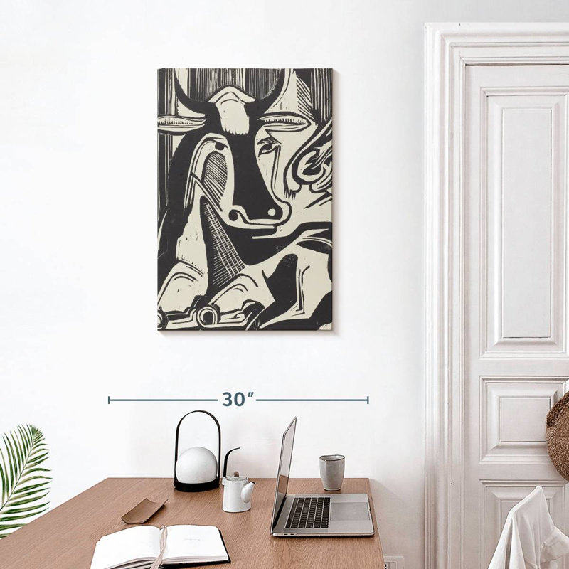 Brampt The Large Cow Lying Down, 30" H x 20" W