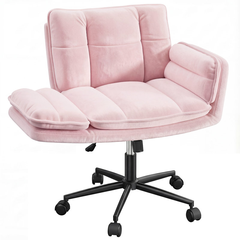 Chaise de bureau Criss-Cross avec accoudoirs réglables, hauteur et inclinaison, Rose