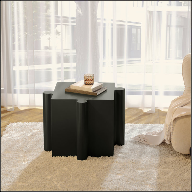 Table d'appoint casse-tête, table modulaire à bord convexe MGO, Noir