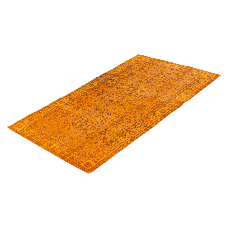 One-of-a-Kind 3'9" X 6'9" New Age Wool Area Rug in Orange