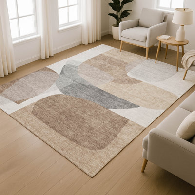 Premium Machine Washable Mayfield AMF2121 Blocks Rug