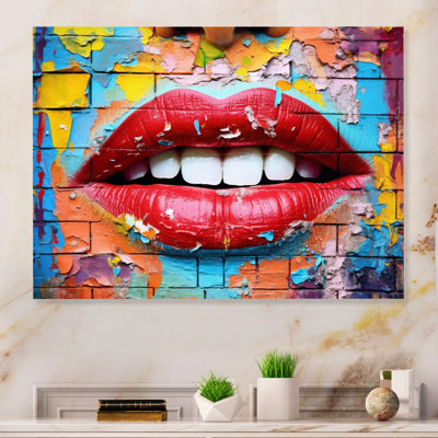 Graffiti Lips - Fashion Metal Wall Decor