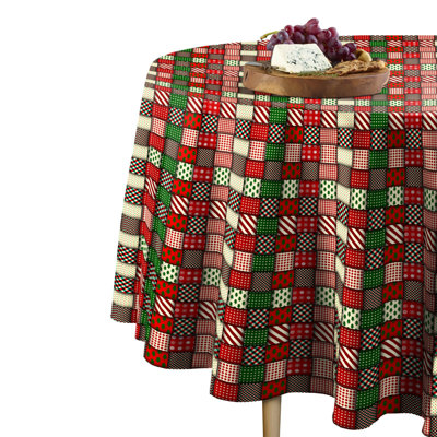 Lodd Christmas Quilt Round Tablecloth
