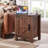 Clairese 24'' Tall  Farmhouse End Table With Charging Station, Wood Nightstand With Adjustable Shelf, Built-In Outlets-2119419976