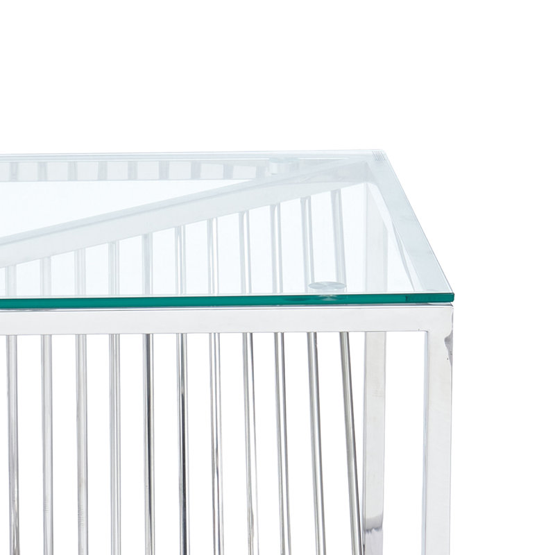 Cyra Glass Top End Table