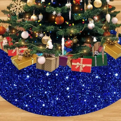 Jupe d'arbre de Noël 35 po Sequin