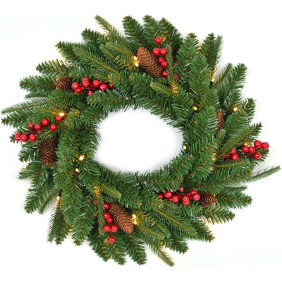 Faux PVC 21.65cm Christmas Wreath