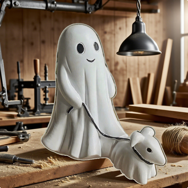 Figurine d'Halloween fantôme effrayant qui marche pour la maison Décoration de jardin extérieur (garçons)