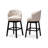 Goggans Austin Light Beige Fabric Upholstered Wood Swivel Bar Stool Set Of 2-1966039845