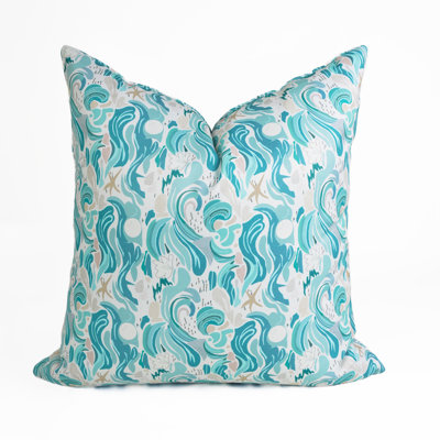 Housses de coussin décoratif d'extérieur en polyester résistant aux intempéries Fab divine, housses de coussin imprimées et housses de patio