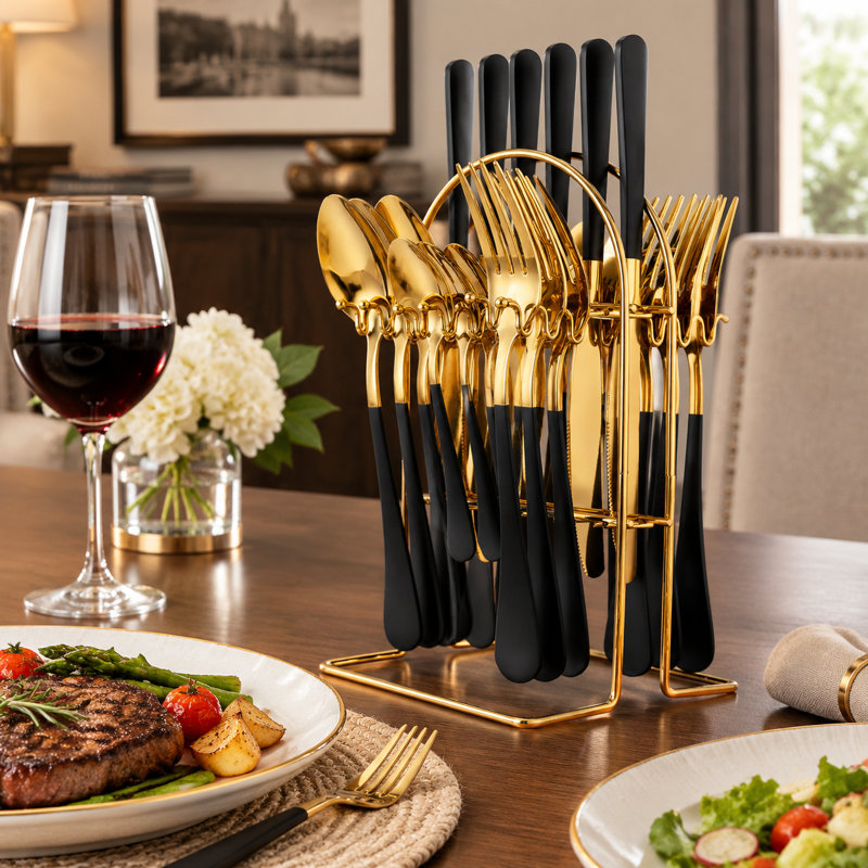 24 Pieces Flatware Set