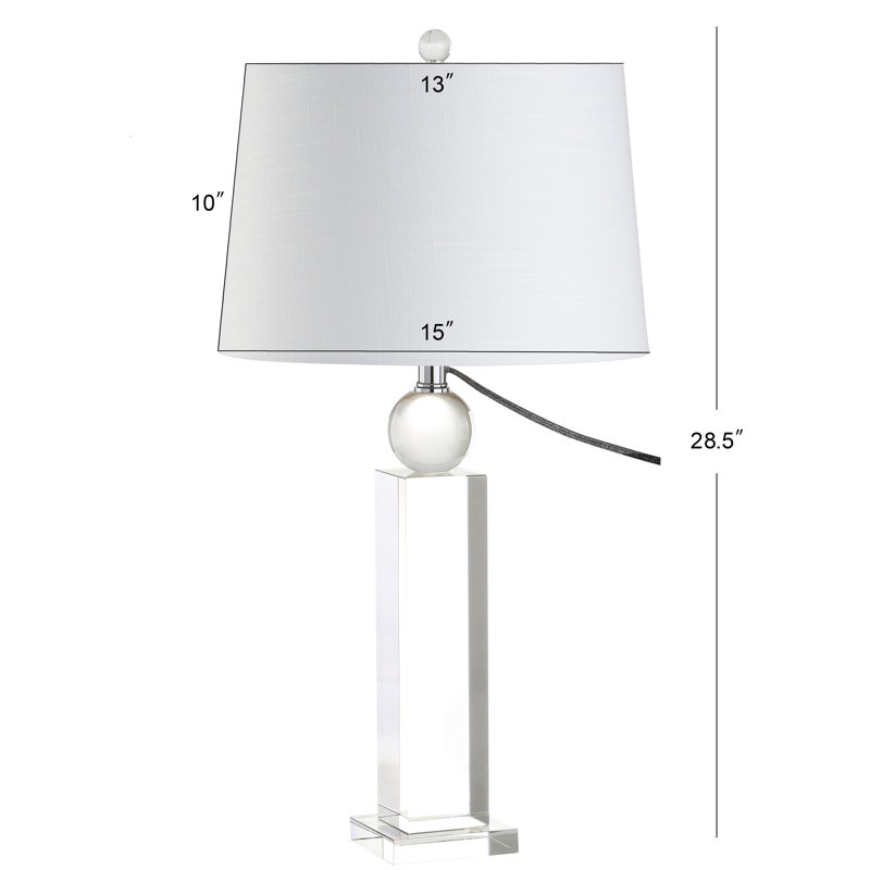 Lampe de table DEL en cristal 28,5 po Charlotte