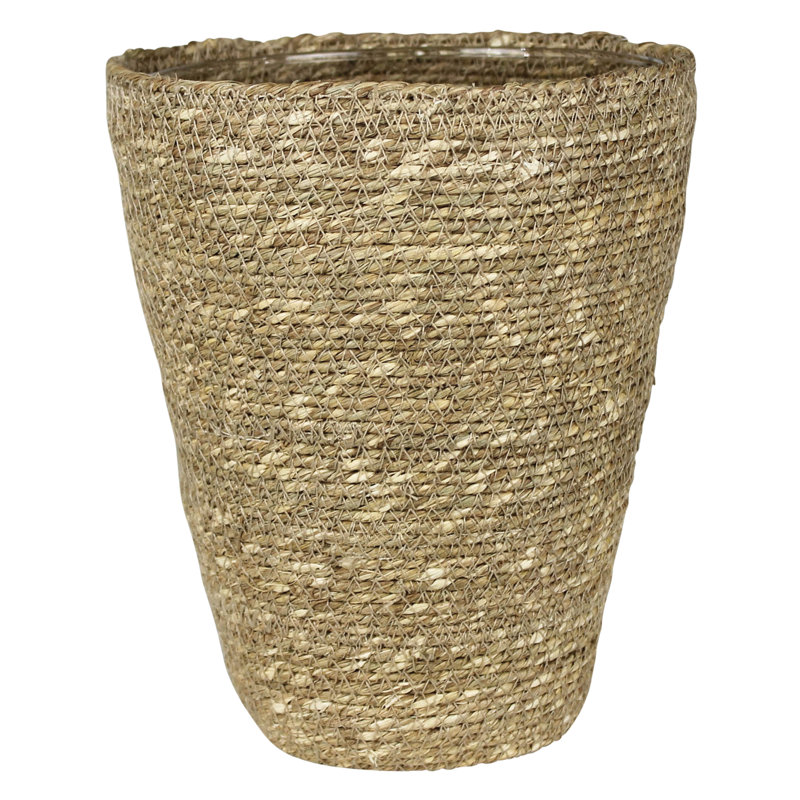 Brackenley Large Jute Wrapped Glass Hurricane