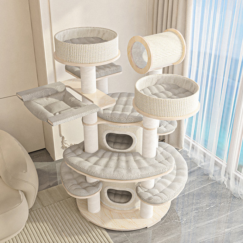 66"Poplar Wood Large Cat Tower