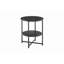 Petite table d'appoint ronde, table de bout campagnarde à 2 niveaux, tables d'appoint pour petits espaces, tables de chevet pour le salon des chambres à coucher, tables basses avec tablette de rangement
