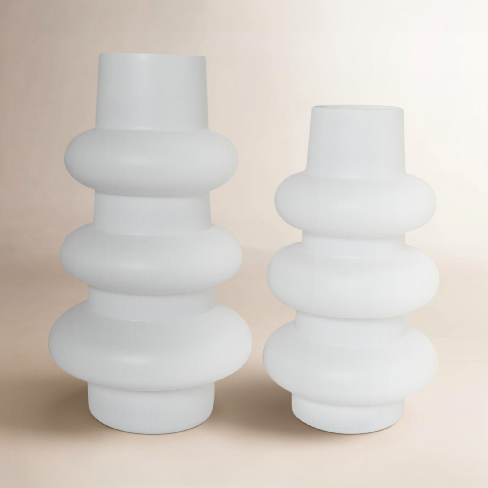 Mable Table Vase, White