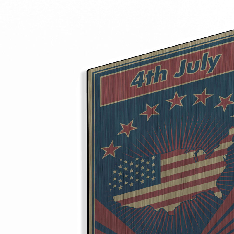 «Independence Day USA», art mural en métal, H 16 po x l 12 po