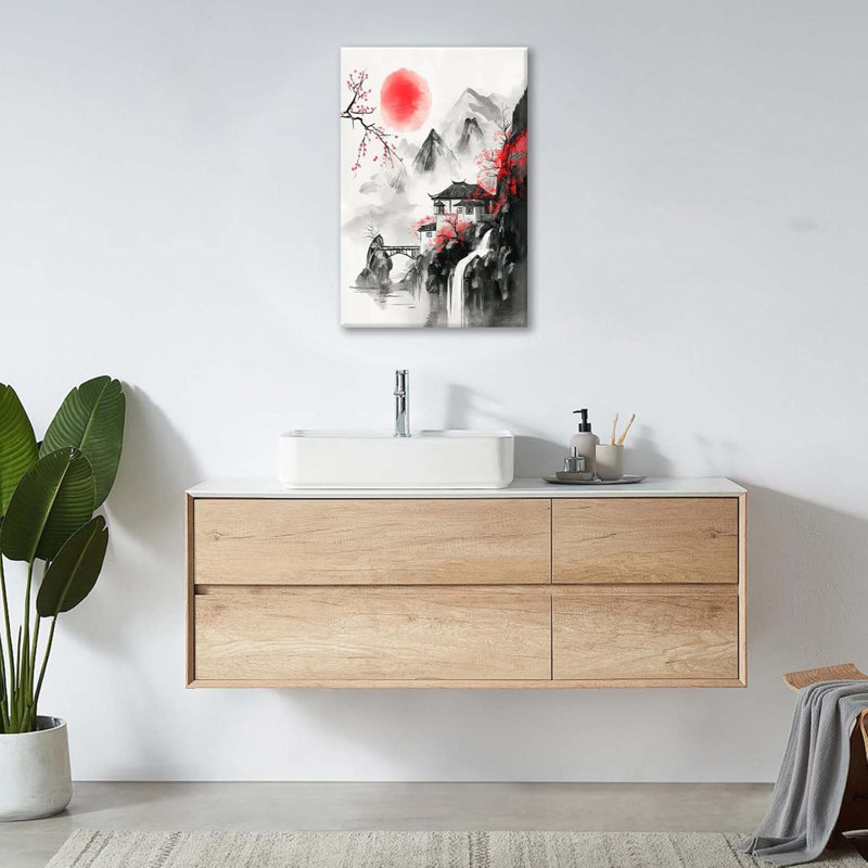 Canvas Asian Nature Wall Decor 40x60cm