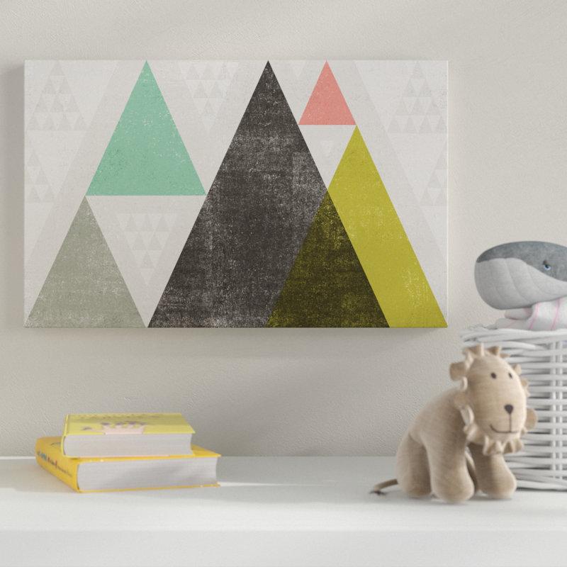 Art sur toile Guarani «Mod Triangles I», H 12 po x l 19 po x P 2 po
