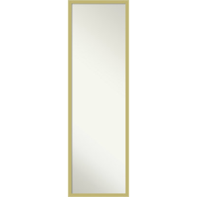 Incline Non-Beveled Wood Framed Full-Length On the Door Mirror