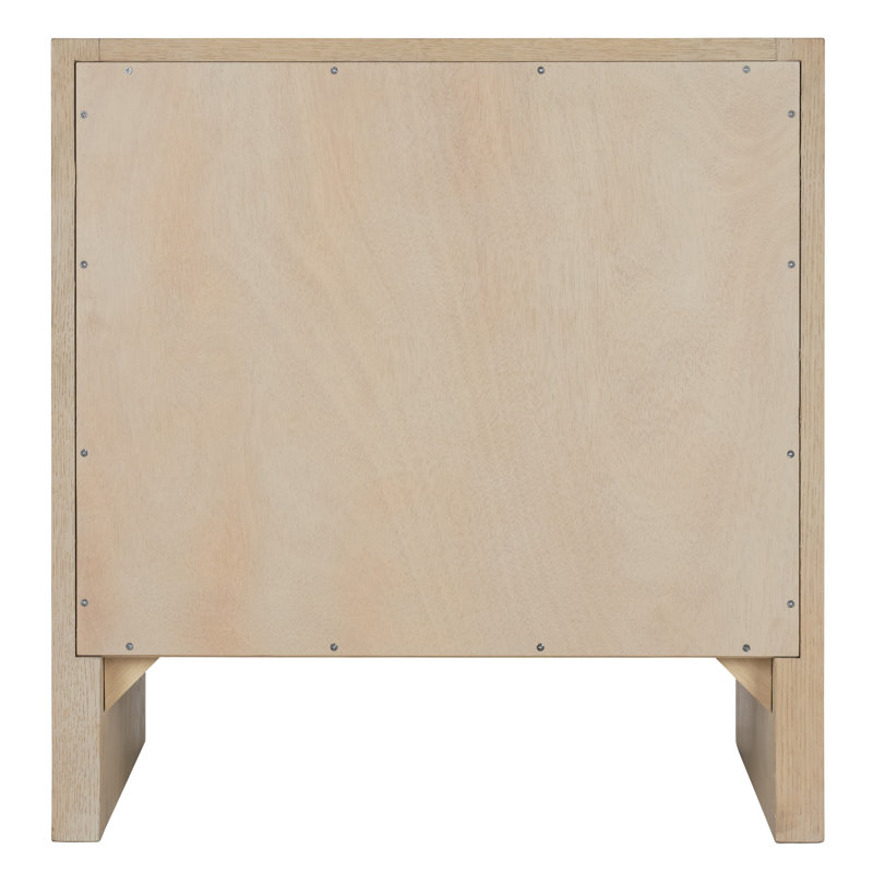 Finley 1 - Drawer Solid Wood Nightstand, Natural Pale Oak