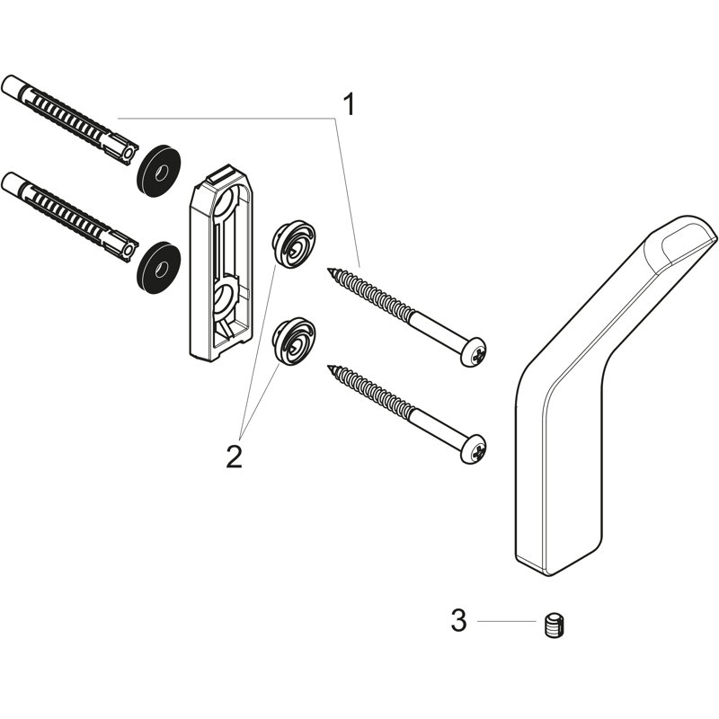 Universal Softsquare Single Robe Hook, Chrome