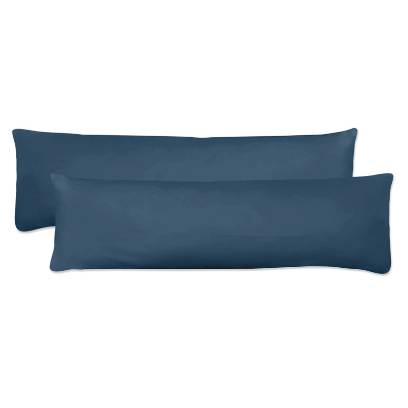 Fresh Ideas Body Pillow Cover Collection Microfiber Pillowcase, Navy