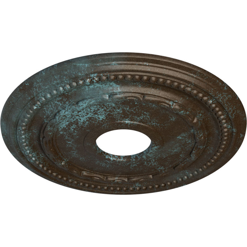 Federal 15.375" H x 15.375" W x 1" D Ceiling Medallion, Bronze Blue Patina
