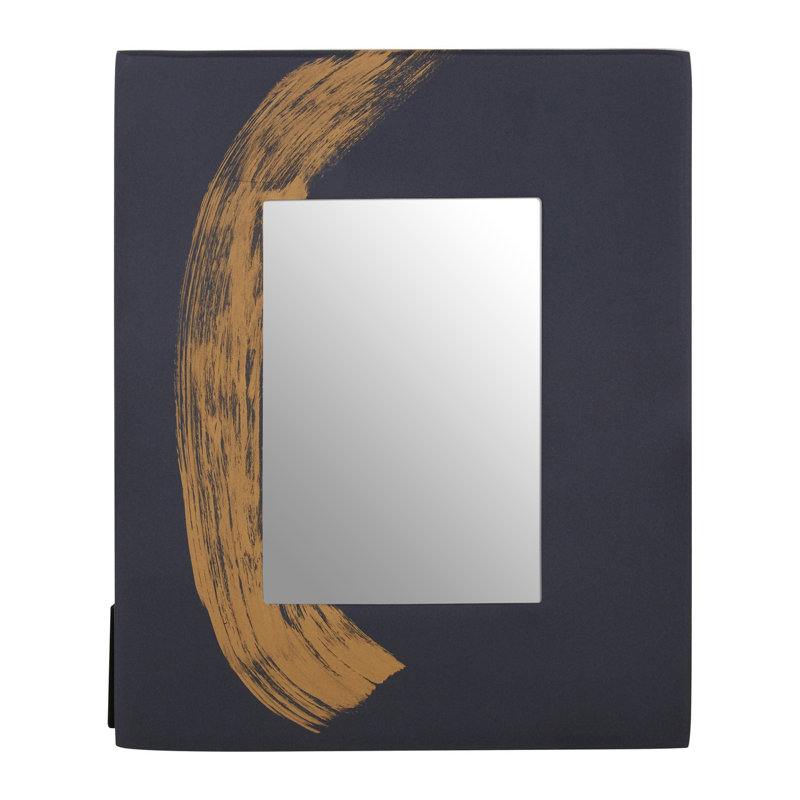 Bodell Wood Picture Frame with Mat, Blue/Gold, 23cm H x 28cm W x 2cm D
