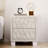 Elegant Velvet Nightstand With 2 Drawers And Crystal Handle-2035719693