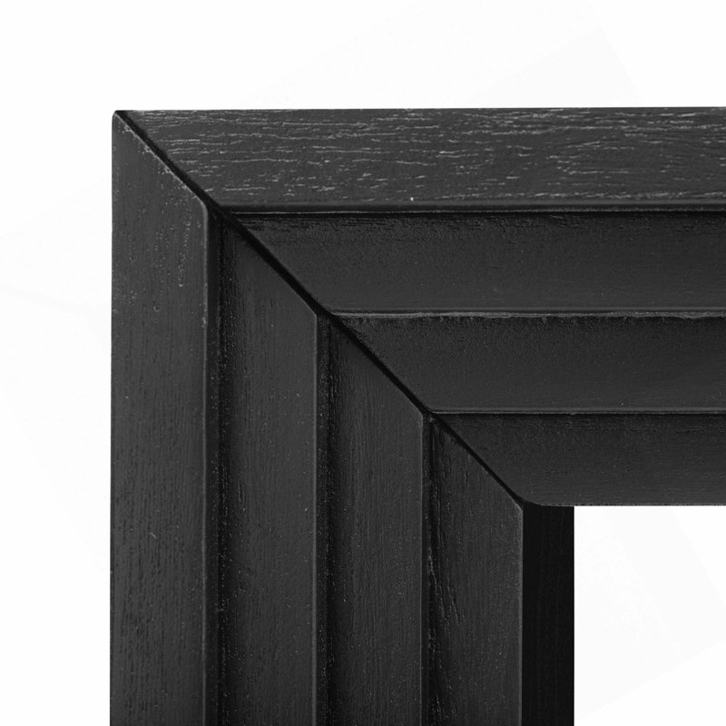 Modern Recangular Wooden Console Table, Black