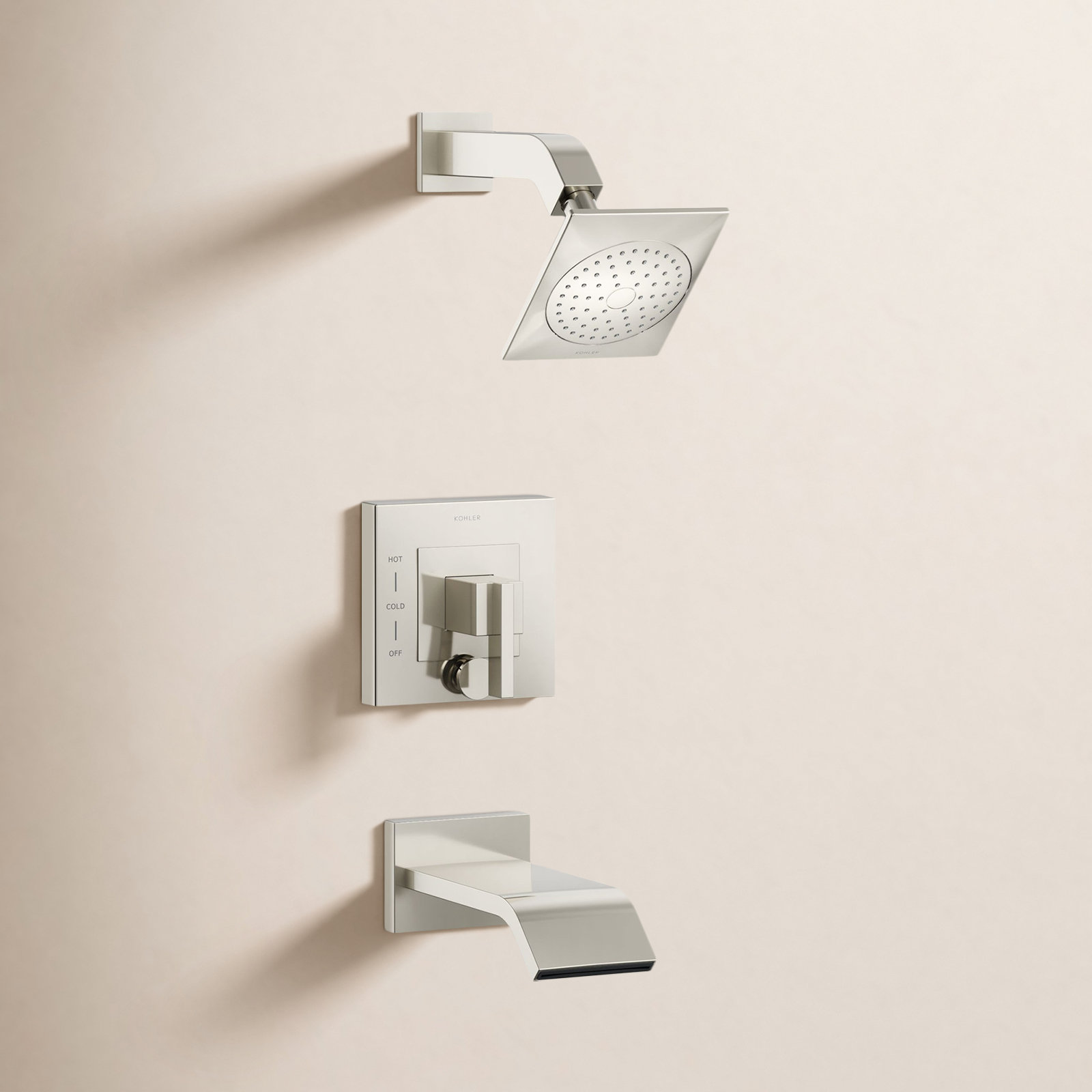 Loure Rite-Temp Bath and Shower Trim Set, Vibrant Polished Nickel