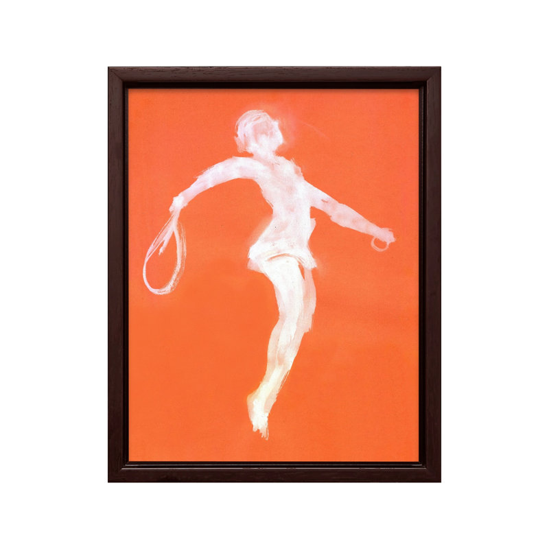 Roland Garros - Open de France 1990, Canvas, 18"H x 24"W, Brown Framed