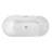 67" Linear Acrylic Bathtub, Oval Shape, Glossy White, Acrylic, Pop - Up Drain, For Bathroom Freestanding White Finish, Material, Overflow, Ce And