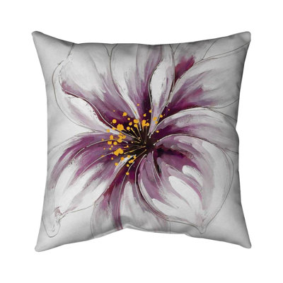 Purple Orchid Square Throw Pillow